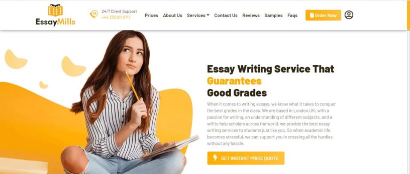 home page of essay mills